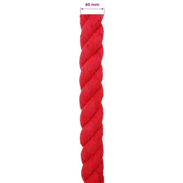 Baumwollseil 40 mm 5 m Rot 100% Baumwolle