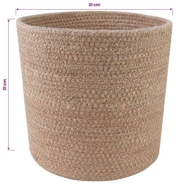 Pflanztopfsatz 2 stk. Natur Ø 21 x 21 cm 100% Tossa-Jute