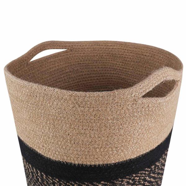 Pflanztopfsatz 2 Stk. Natürlich und Schwarz Ø 28 x 28 cm