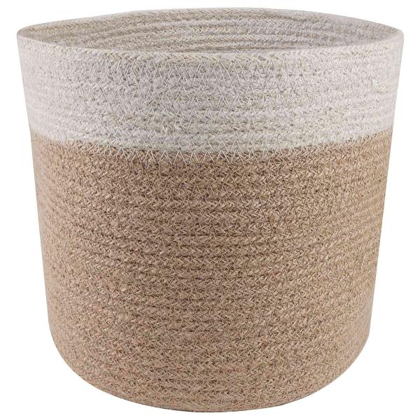 Pflanztopfsatz 2 stk. Natürlich und Weiß Ø 28 x 28 cm