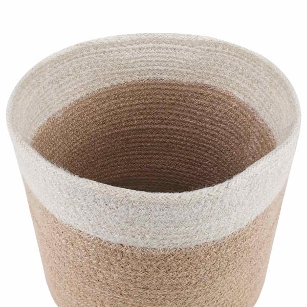 Pflanztopfsatz 2 stk. Natürlich und Weiß Ø 21 x 21 cm