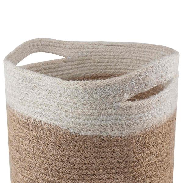 Pflanztopfsatz 2 stk. Natürlich und Weiß Ø 21 x 21 cm