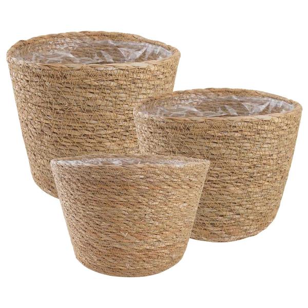 ARDEBO.de - 3 stk. Natur Ø26 x 19 cm 100% Seegras