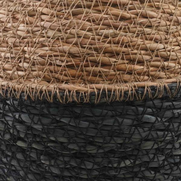 Pflanzenkübel mit Griffen 2 stk. Schwarz Ø 32 x 32 cm