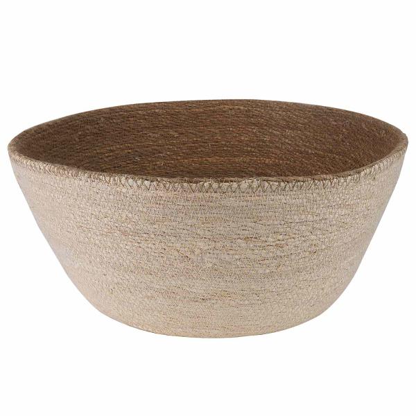 Pflanzenkübel mit Griffen 2 stk. Weiß Ø 32 x 32 cm 100% Seegras