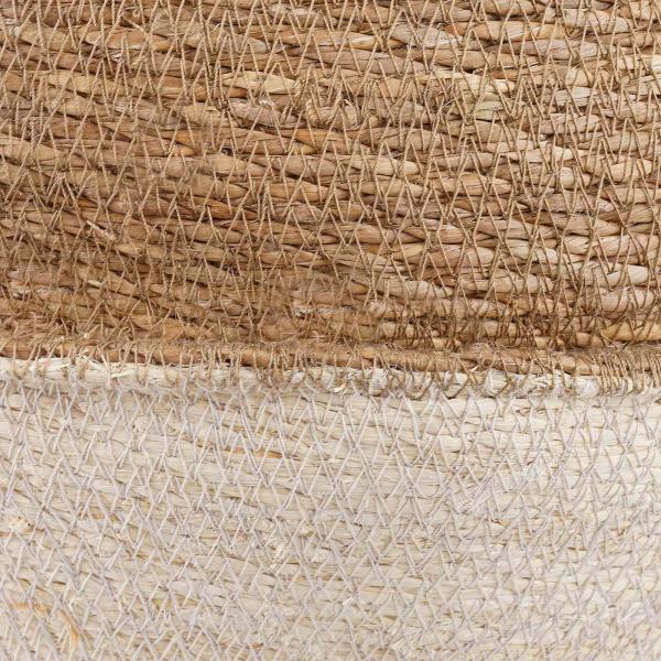 Pflanzenkübel mit Griffen 2 stk. Weiß Ø 32 x 32 cm 100% Seegras