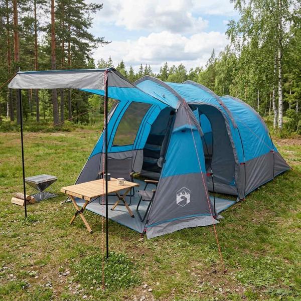 ARDEBO.de - Tunnelzelt 390 x 215 x 152 cm Blau