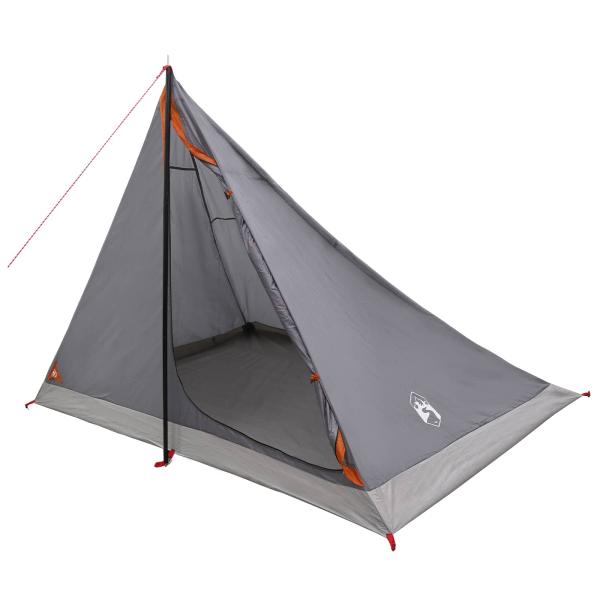 Trekkingzelt 4 Personen Grau und Orange
