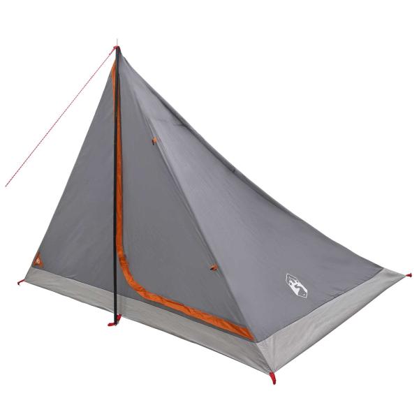 Trekkingzelt 4 Personen Grau und Orange