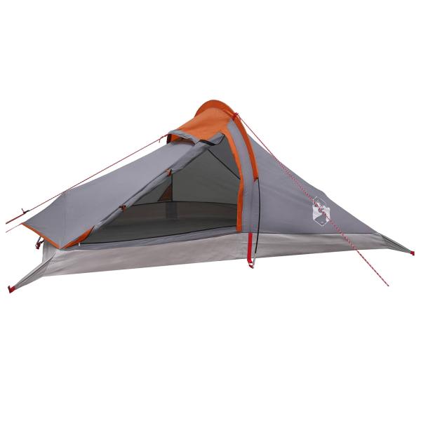 Trekkingzelt 4 Personen Grau und Orange