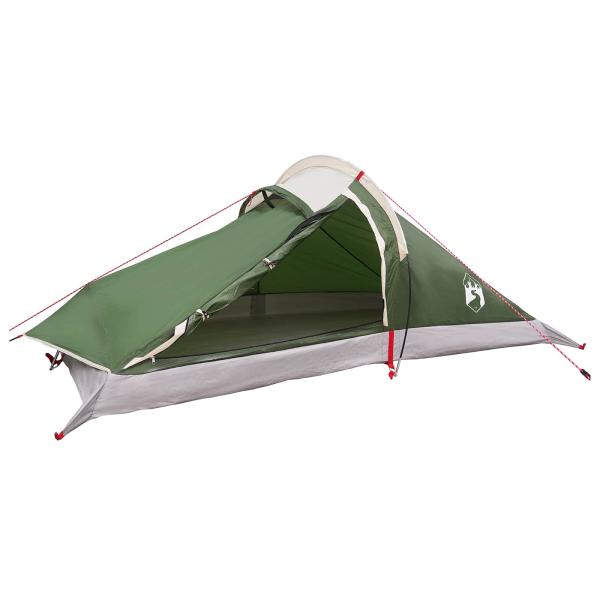 Trekkingzelt 2 Personen Grün 185T Polyester mit PU-Beschichtung