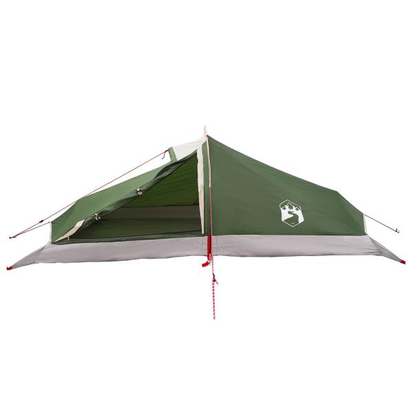Trekkingzelt 2 Personen Grün 185T Polyester mit PU-Beschichtung