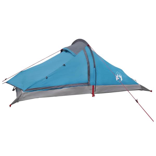 Trekkingzelt 2 Personen Blau 185T Polyester mit PU-Beschichtung