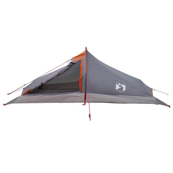 Trekkingzelt 2 Personen Grau und Orange