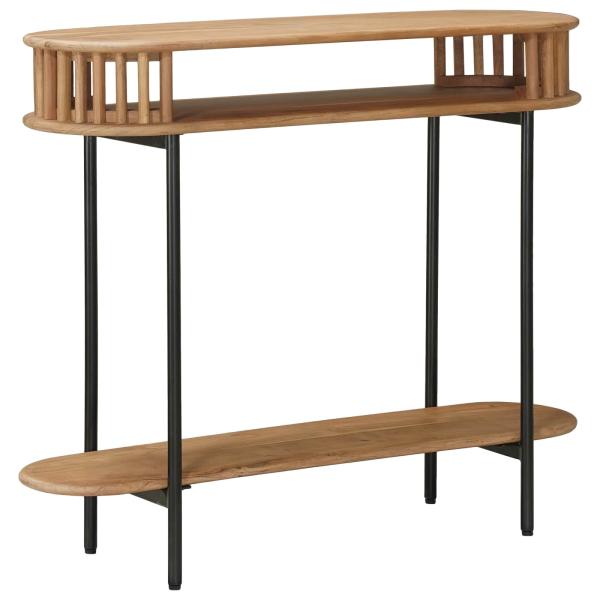 ARDEBO.de - Handgefertigter Beistelltisch Teakbraun 90 x 30 x 75 cm