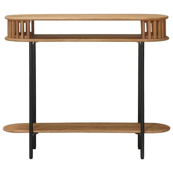 Handgefertigter Beistelltisch Teakbraun 90 x 30 x 75 cm