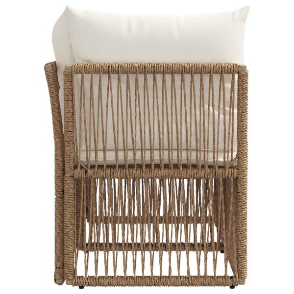 Garten-Sofa 2-Sitzanzahl Beige Poly-Rattan