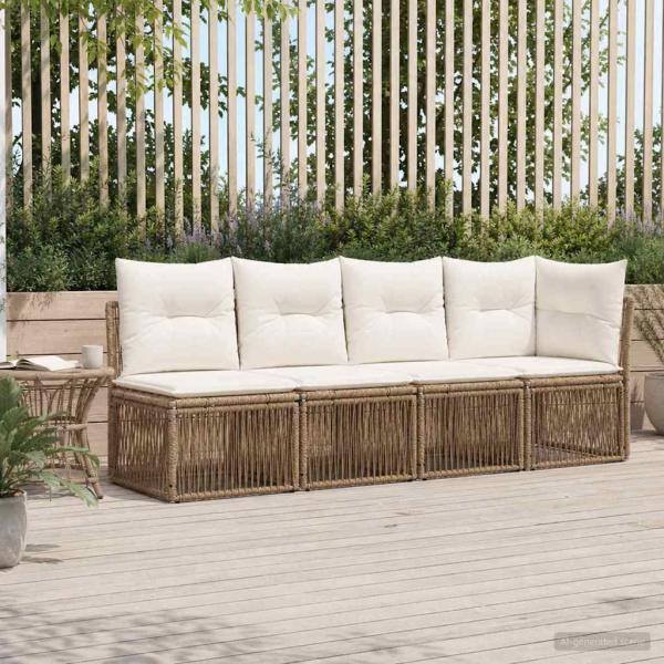 ARDEBO.de - 4-Sitzer Sofa mit linker Armlehne 4 stk. 4-Sitzanzahl Beige