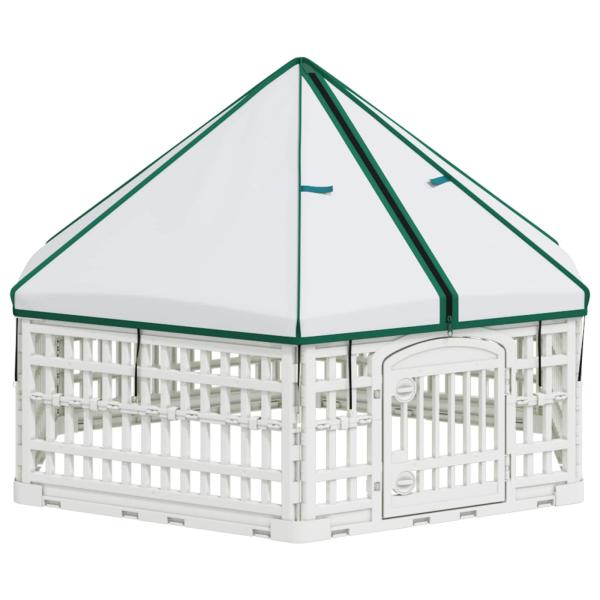 6-Panel-Hundespielplatz 122 x 106,5 x 82 cm Kunststoff Weiß