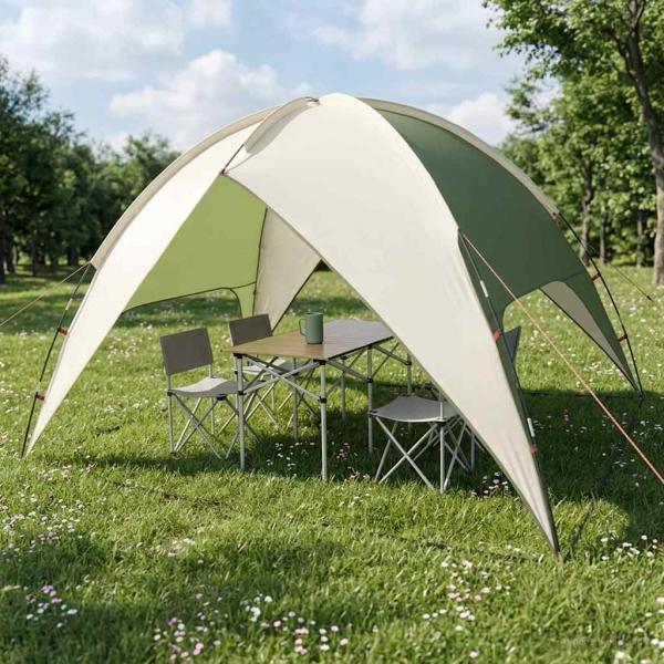 Campingzelt mit Regenhaube wasserdicht 3 Personen Grün