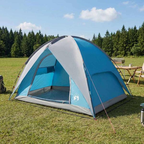 ARDEBO.de - Campingzelt mit Regenhaube wasserdicht 3 Personen Blau