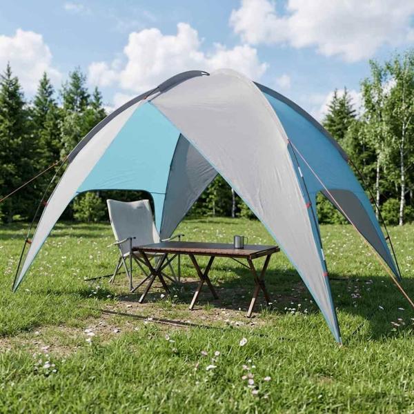 Campingzelt mit Regenhaube wasserdicht 3 Personen Blau