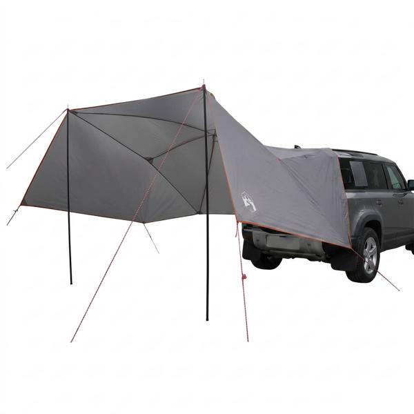 Autozelt 308 x 215 x 220 cm Grau und Orange Polyester und Stahl