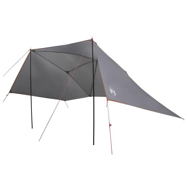 Autozelt 308 x 215 x 220 cm Grau und Orange Polyester und Stahl