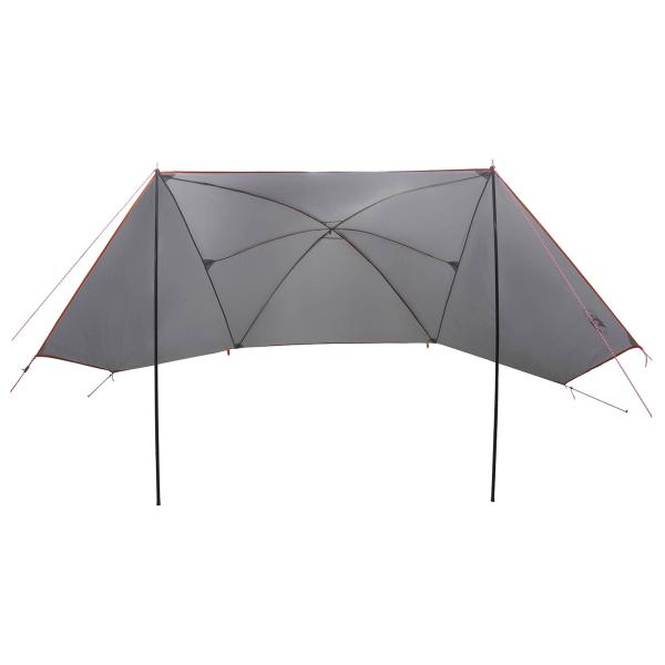Autozelt 308 x 215 x 220 cm Grau und Orange Polyester und Stahl
