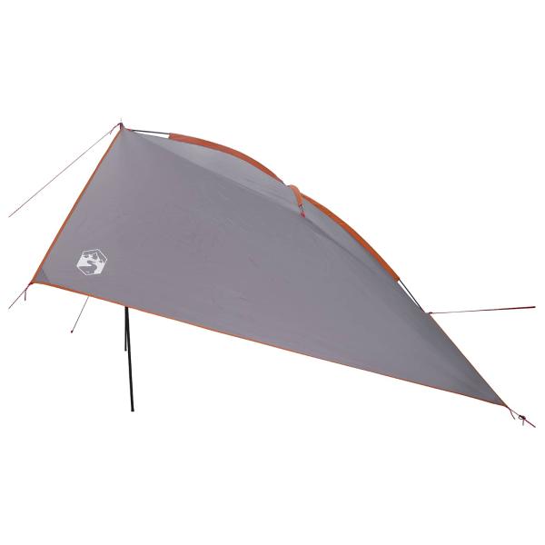 Autozelt 308 x 215 x 220 cm Grau und Orange Polyester und Stahl