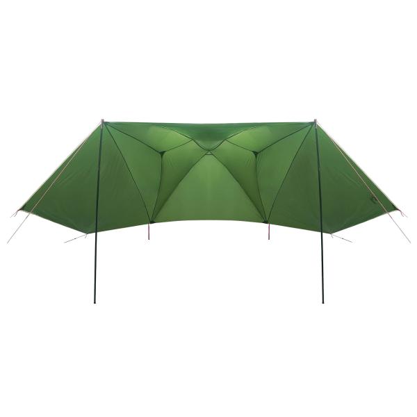 Autozelt 350 x 250 cm Grün Polyester und Stahl