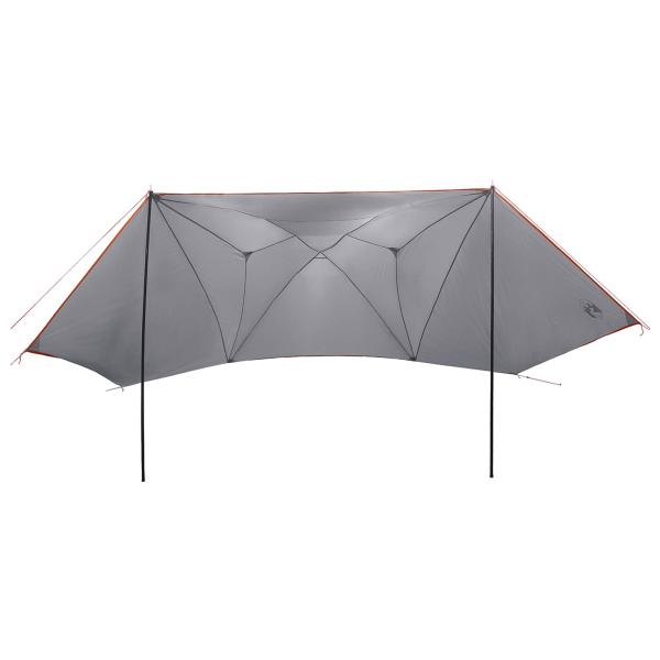 Autozelt Grau und Orange 350 x 250 cm Polyester und Stahl