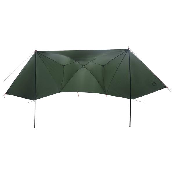 Autozelt 350 x 250 cm Olivegrün Polyester und Stahl