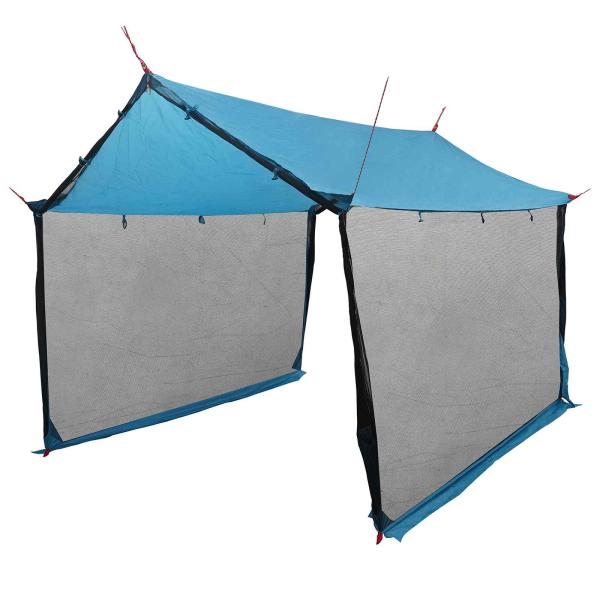 Camping-Tarp mit Netzwänden Blau 340 x 260 x 220 cm