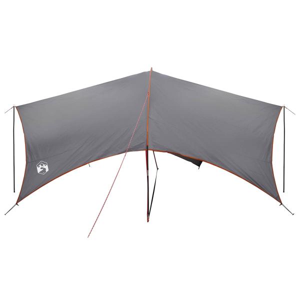 Camping Tarp Wasserfest Grau und Orange 550 x 400 x 230 cm