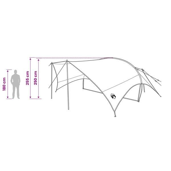 Camping Tarp Wasserfest Grün 690 x 580 x 255 cm