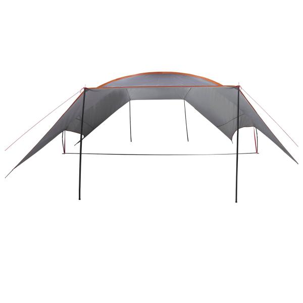 Camping Tarp Wasserfest Grau und Orange 695 x 580 x 200 cm