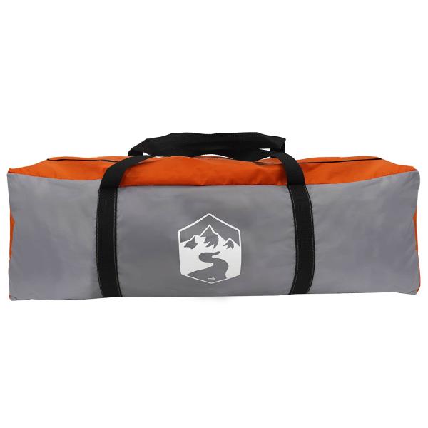 Camping Tarp Wasserfest Grau und Orange 695 x 580 x 200 cm