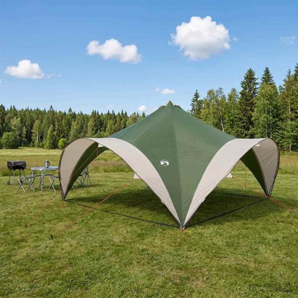ARDEBO.de - Party-Zelt Grün 500 x 500 x 352 cm Polyester und Stahl