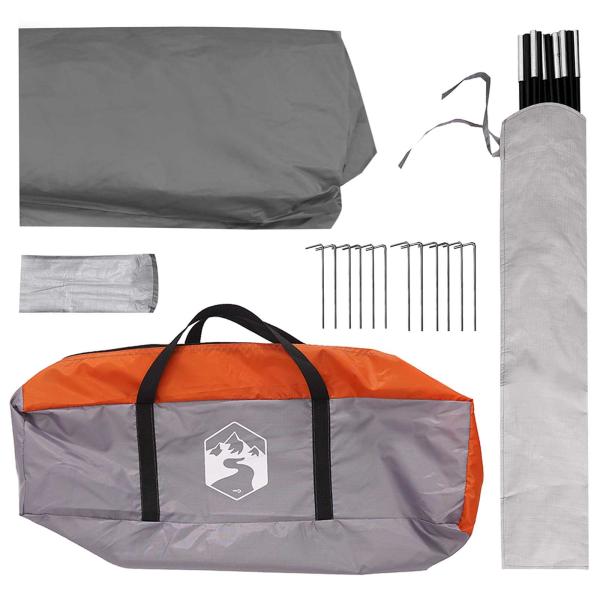 Party-Zelt Grau und Orange 500 x 500 x 352 cm