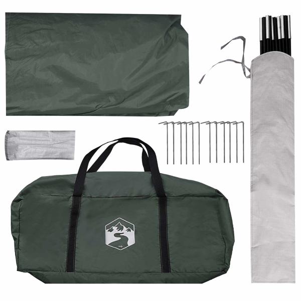 Party-Zelt Armeegrün 500 x 500 x 352 cm Polyester und Stahl