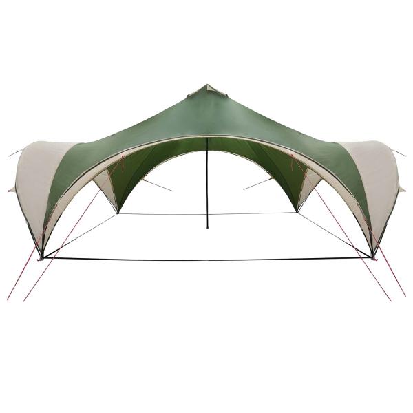 Party-Zelt mit Dach Grün 600 x 600 x 400 cm Polyester und Stahl