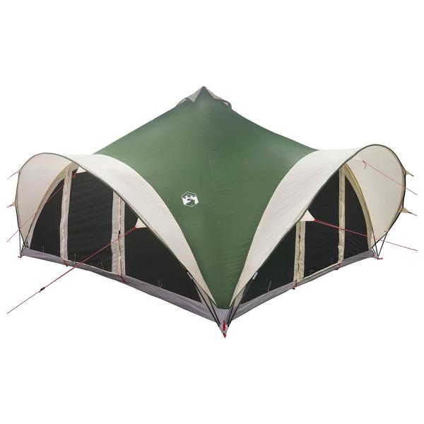 Tipi Zelt mit Dach Grün 18-Personen Polyester und Stahl