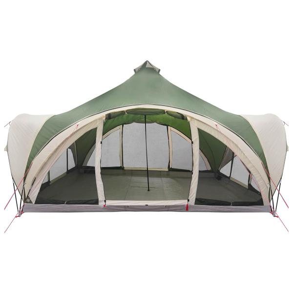 Tipi Zelt mit Dach Grün 18-Personen Polyester und Stahl