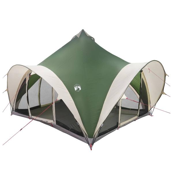 Tipi Zelt 6,0 Personen Grün Polyester und Stahl