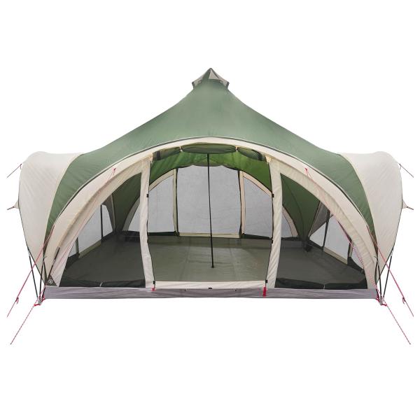 Tipi Zelt 6,0 Personen Grün Polyester und Stahl