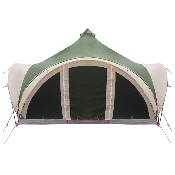 Tipi Zelt 6,0 Personen Grün Polyester und Stahl