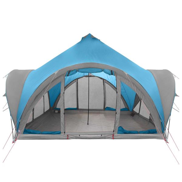 Tipi Zelt 6,0 Personen Blau Polyester und Stahl