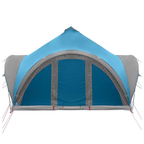 Tipi Zelt 6,0 Personen Blau Polyester und Stahl