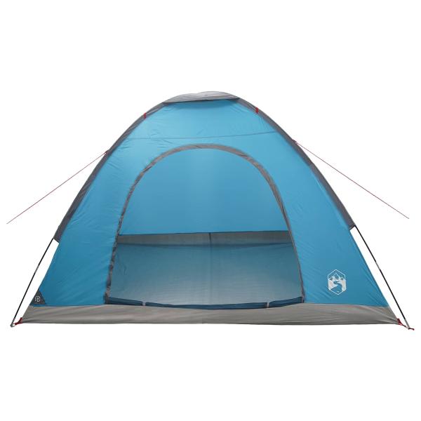 Campingzelt 4 Personen Blau 185T Polyester mit PU-Beschichtung